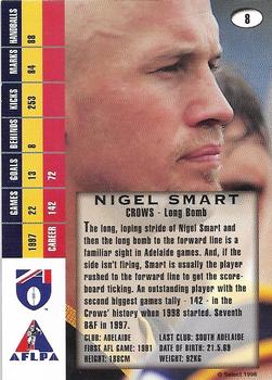 1998 Select AFL Signature Series #8 Nigel Smart Back